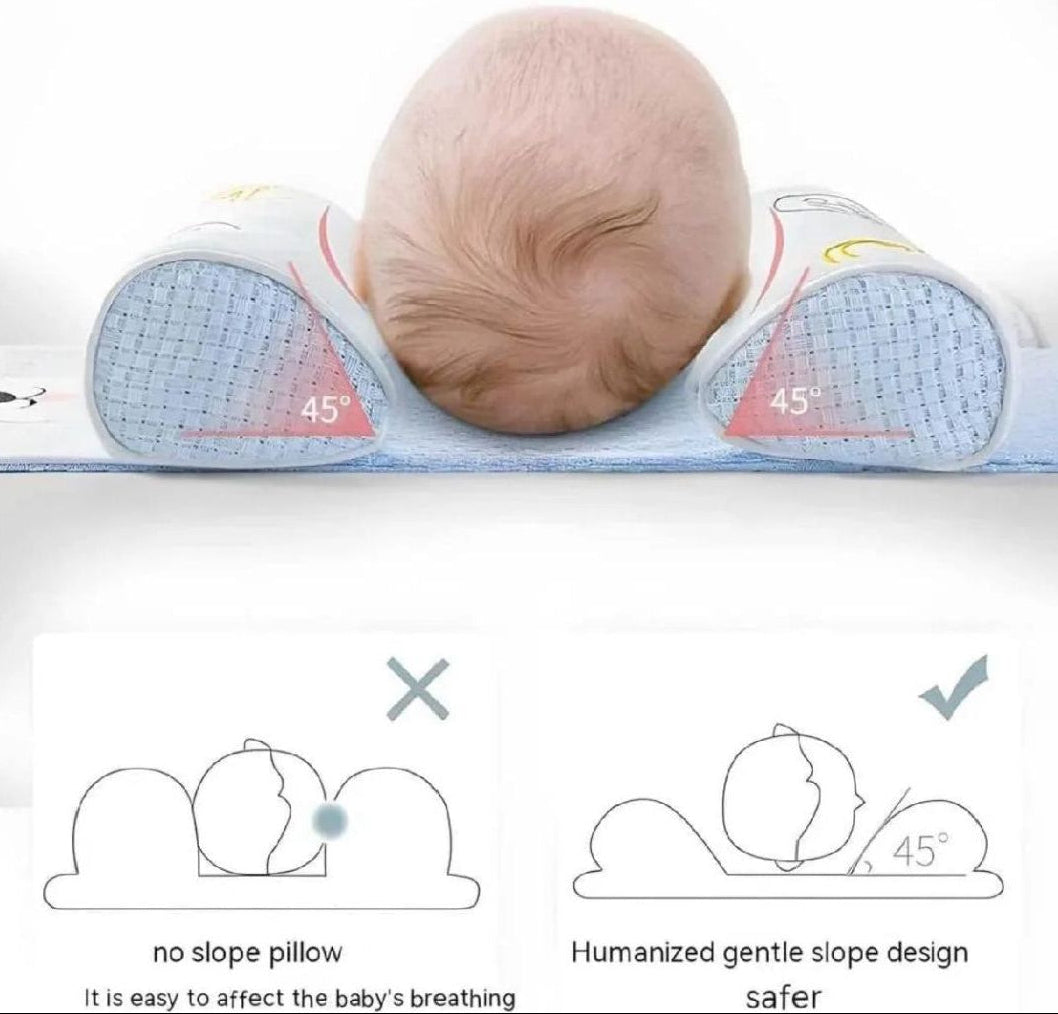 Baby Shaping Head Support Pillow Anti-Roll, Anti-Twist, Newborn Neck & Spine Support